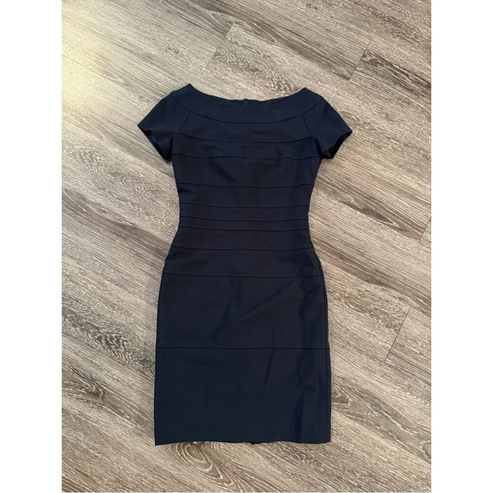 Escada Navy Back Zip Dress
